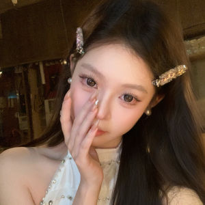 Flashy Full Diamond Seamless Hair Clip Womens Side Clip High-End Elegant Hair Card Hair Accessories Bangs Forehead Clip