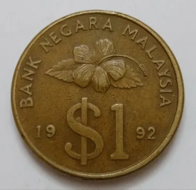 Duit Lama Malaysia Rm1 Syiling 1 pcs ( Year 19891990199119921993199419951996)
