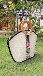 Tas Hadiah Arisan Kembaran Custom Pandan Handle Kayu | Tas Souvenir | Tas Hampers | Tas Bingkisan