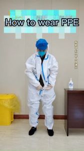 PPE Hazmat Bunny Suit Protective Suit Coverall Isolation Clothing Isolation Gown