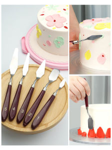 Small Cake Smoother Knife Cream Scraper 5-Piece Set Baking Floral Decoration Tool Kit Surface Smoothing Knife Baking Tools