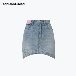 ANN ANDELMAN | Irregular Pink Wash Denim Skirt