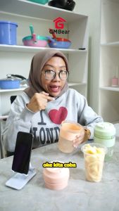 GM Bear Portable USB Blender Buah 4 Mata Pisau P0498 (2048 / 2049) - Portable Blender Juicer