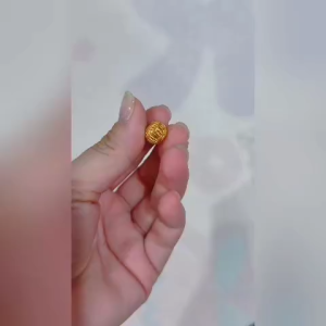 Gold-Plated Copper Vintage Abacus Bead Pendant 4.5mm Hole DIY Jewelry Making Bracelet Necklace Charm