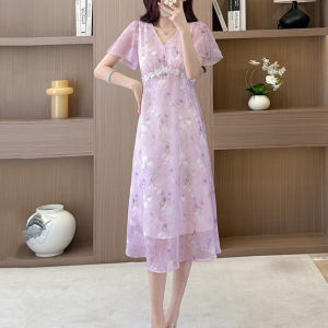 DAIXIANGFEIZI | Đầm Voan Hoa Mẫu Mới Mùa Hè