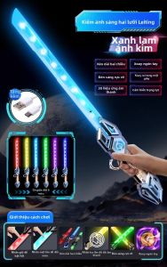 Gươm Đồ Chơi Cho Trẻ Em Có Đèn Led Kéo Dài Hai Lưỡi