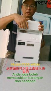 TRENY Steel Letter Box Japan Post Mailbox Wooden Grain Besi Kotak Surat Pos Peti Surat Mail Box Penyimpanan Majalah Dokumen Ofis Rumah