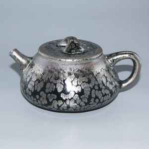 Retro Ceramic Tea Set Large Capacity 300ml400ml Poured Iron Bowl Tea Pot Single Pot Chinese Style Dining Utensils Oil Drop