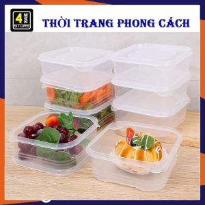 Hộp Nhựa Đựng Thực Phẩm Hoa QuảThức Ăn Rau Củ Cấp Đông 300ML Kèm Nắp Đậy Kín Chống Mùi Tiện Lợi - Hộp Đựng Thực Phẩm - Khay Đựng Thức Ăn Để Tủ Lạnh Bằng Nhựa PP An Toàn Cho Sức Khỏe