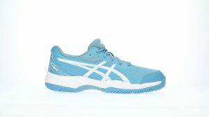 Asics รองเท้าเทนนิสเด็ก Gel-Game 9 GS | Gris Blue/White ( 1044A052-402 )