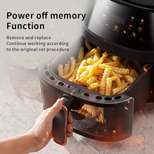 8L Air Fryer Large Capacity Visible Window Digital Touch Screen Rapid Air Fryer Easy Clean Family Kitchen UK Malaysia Plug