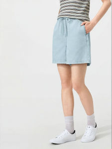 Purcotton | Woven Womens Denim Shorts Blue