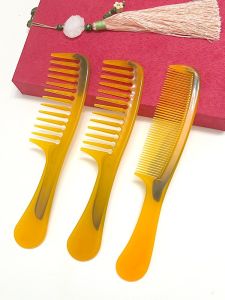 Thickened Wide-Toothed Bull Horn Comb Anti-Static for Men And Women Home Use Hair Care Portable Makeup Brush for Family Use