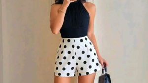 DAP Casual Plain Color or Polka Dot or Maong Denim Blue Available in Regular Plus and Big Size High Waist Short