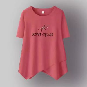 QIAOXIZI | Relaxed Fit Large Size T-Shirt for Women Summer