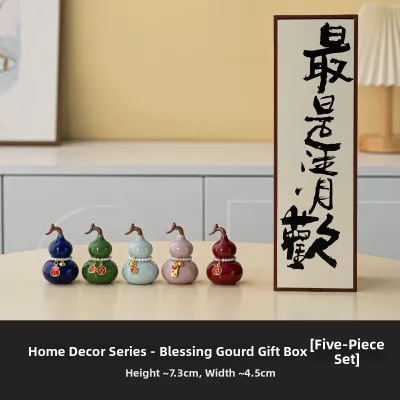 FENGBAI | Auspicious Wealth Ceramic Lucky Gourd Home Decoration