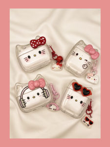 Cute Cartoon Butterfly Knot KT Cat Airpods4 Protective Case Wireless Bluetooth  pro Earphone Cover Second Generation Third Generation Aipods2 Airpodpro Four Generation Five