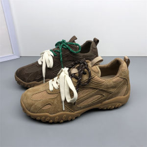 Leather Womens Flat Bottom Anti-Slip Casual Shoes Soft Sole Lightweight Breathable Slip-On round Toe Deoxynucleotide Trinucleotide