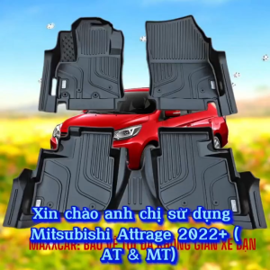 ATTRAGE 2022+ Thảm lót sàn MAXXCAR nhựa TPE xe MITSUBISHI ATTRAGE 2022+ AT & MT. Bộ rối xám