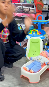 เบาะอาบน้ำเด็ก เหมือนชั่วโมง! เตียงอาบน้ำเด็ก ที่นอนอาบน้ำเด็ก วัสดุPP ทำความสะอาดง่าย