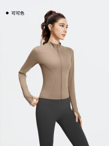 Fitness Sportswear Womens Long Sleeve Jacket Yoga Top Running Cycling Climbing Set Da Ji Diary Zipper Closure Breathable Polyester