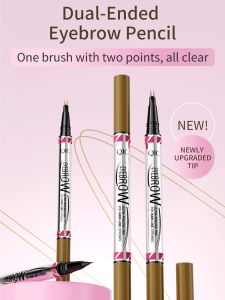 Dualended eyebrow pencil no color loss natural 3D wild waterproof eyeliner