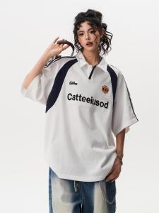 Áo Thun Cổ Polo Phong Cách Mỹ Cổ Điển Tay Ngắn Mùa Hè in Họa Tiết Cuba Rộng Rãi Cho Nam Và Nữ Thời Trang Thường Ngày