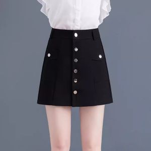 กระโปรงทรงเอเอวสูง กระโปรงสั้น ทรงหลวม ทรงตรง ฤดูใบไม้ร่วง 2025 กระโปรงทรงเอ 2 ชิ้น กระโปรงสั้นสำหรับใส่ไปทำงาน