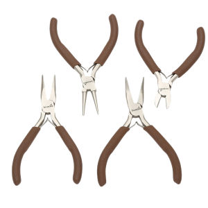 Curry Needle Nose Pliers (without teeth)/Bent Nose Plier/Side Cutting/Round Nose For Jewelry Making DIY Bracelet Necklace Earring Accessories