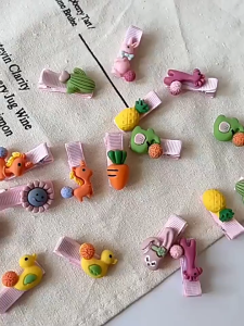 10 Pack Flower Hair Clips Set Wedding Hair Clips Girls Colorful Small Clips Korean Headwear Hair Accessories