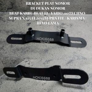 ( COD ) Bracket Breket plat Nomor Honda Beat karbu Vario 110 FI Vario 110 Karbu Techno Supra Fit Supra x 125 Karisma Revo Bracket Motor