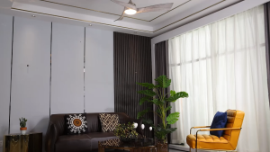 52-inch ceiling fan 6 speeds silent DC motor with remote control 3F* solid wood gray wood grain blades forward and reverse dimmable high wind speed home dining room and living room inverter ceiling fan light