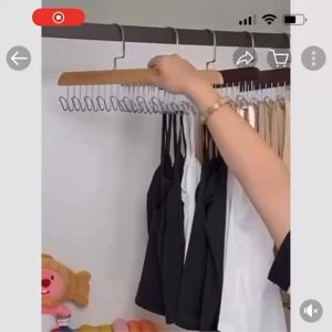 CHB Solid Wood Hanger Woman Bra Hanger Man Belt Tie Hanger Durable Vest Bag Hanger Wooden hangers