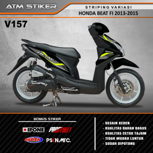 Stiker Striping Variasi untuk Honda Beat Tahun 2013-2015