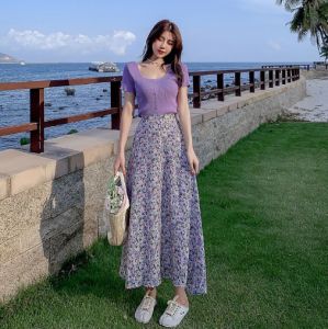 French Retro Floral Dress for Women 2027 Mid Length Skirt Looks Slim and Trendy In Summer
