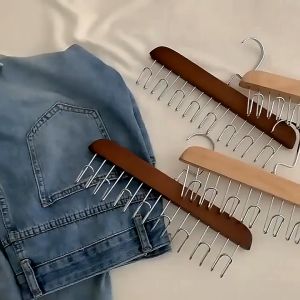 Móc Gỗ Phơi Quần Áo 8 Nhánh Móc Đồ - Mắc Treo Đồ Đa Năng Treo Đồ Lót Túi Khăn Thắt Lưng Cà Vạt Áo 2 Dây Phụ Kiện