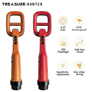 Treasure Hunter GT120 Handheld Diving Metal Detector Pinpointer Pointer Probe Waterproof Metal Pinpointing 4.2" Search Coil