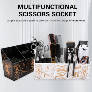 Hair Scissors Combs Clips Holder Large Capacity Rack Organizer Barbershop Hairdressing Tools Storage Box Salon Tools Accessories