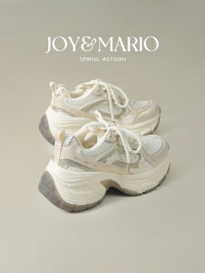 J&M Happy Mary Dad Shoes Womens 2025 Autumn Winter New Thick Bottom Heightening Sports Leisure Shoes Women Fashionable Cross Buckle