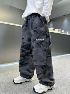 Quần Ống Rộng Ấm Áp Cho Bé Trai Mùa Thu Đông Quần Ống Rộng Thường Ngày Cotton Thoải Mái Quần Ống Rộng Rộng Rãi Cho Bé Trai