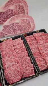 S009 เซ็ตปิ้งย่างเนื้อหางตะเข้ สเต็กริบอาย สเต็กสันนอก ไทยวากิว เกรดซุปเปอร์พรีเมี่ยม คุ้มค่าทานได้หลายคน