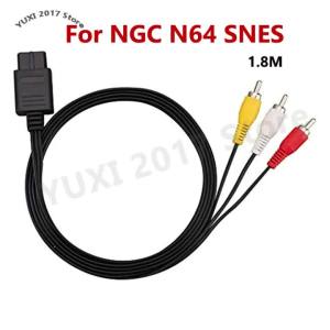 1-10 PCS 1.8-meter Audio And Video AV Cable Suitable For NGC N64 SNES Gaming Device Accessories