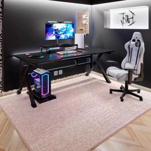 Topstar Plain Color Office Chair Mat For Tile Floor 90x120cm Computer Gaming Chair Carpet Floor Protector Rug Anti-Slip Easy to Clean