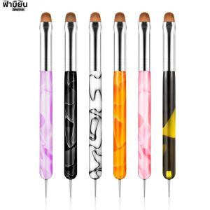 ปากกาอะคริลิคสองหัวสำหรับทำเล็บแปรงเล็บวาดด้วยมือเครื่องมือทำเล็บแบบอเนกประสงค์สำหรับผู้เริ่มต้น