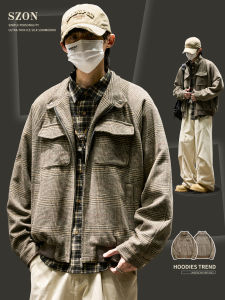 SZON | Mens Vintage Checkered Harrington Jacket