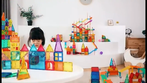 Mainan Magnetic Block 73 Pcs / Magnetic Tiles Puzzle Mainan Edukasi Anak / DIY Magnet Bricks Susun