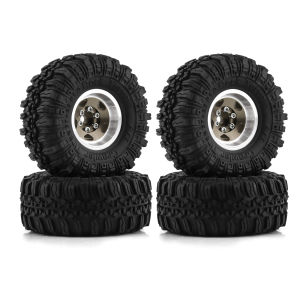RS RC 60*20mm 1.0" Beadlock CNC Wheel Rims Mud Tires for 1/24 RC Crawler Car Axial SCX24 FCX24 Enduro24 Upgrade (W1049-T2430)