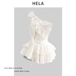 Hela PLUS ขนาดผู้หญิงแฟชั่นชุดแขนกุดกระโปรงสั้นชุดสีความหนาปกติฤดูใบไม้ผลิฤดูร้อน 2024