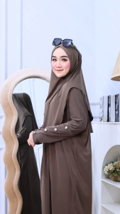 ABAYA MECCA GAMIS LEBARAN POLOS RAYON TWILL TALI SAMPING PREMIUM GAMIS SYARI ABAYA PREMIUM