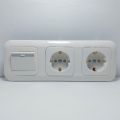 PANASONIC SAKLAR 3 GANG + IB STOP KONTAK DOUBLE CP + SAKLAR ENGKEL / TERMINAL LISTRIK 2 LUBANG + SAKLAR LAMPU. 